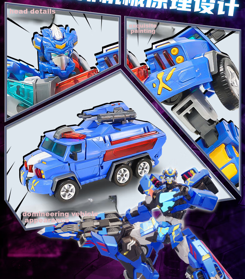 DISON Transforming Alliance 2 Super Transformation War God Robot, Handheld Transforming Toy, Combination Machine, Birthday Gift for Children, New Year Present for Boys 3