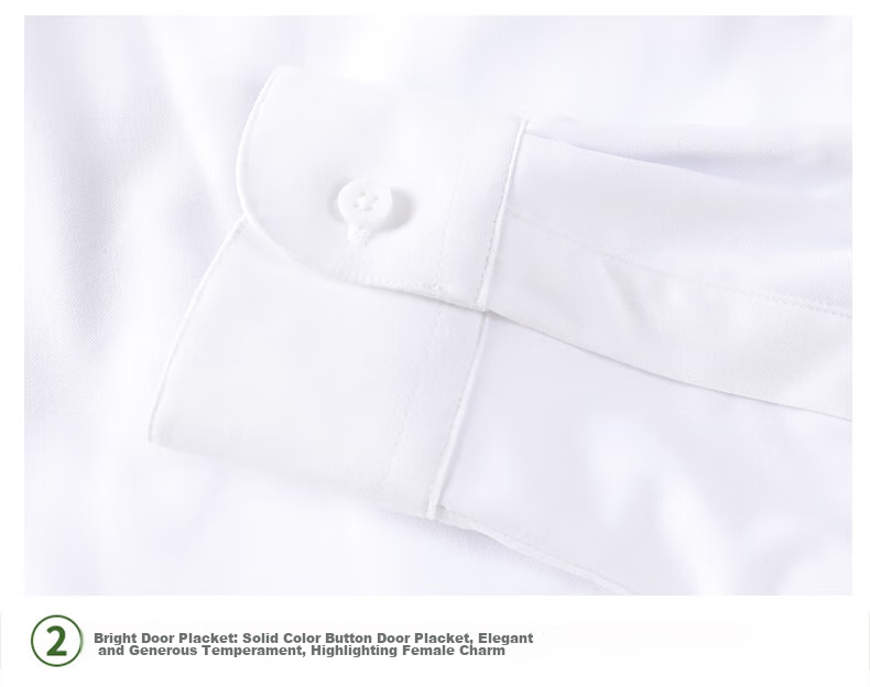 XUEXIMAN Long-Sleeve White Shirt, Slim Fit, Square Collar, Suitable for Spring And Autumn, Professional Attire, Formal Wear, Elegant Top, Work Uniform for Wome 11