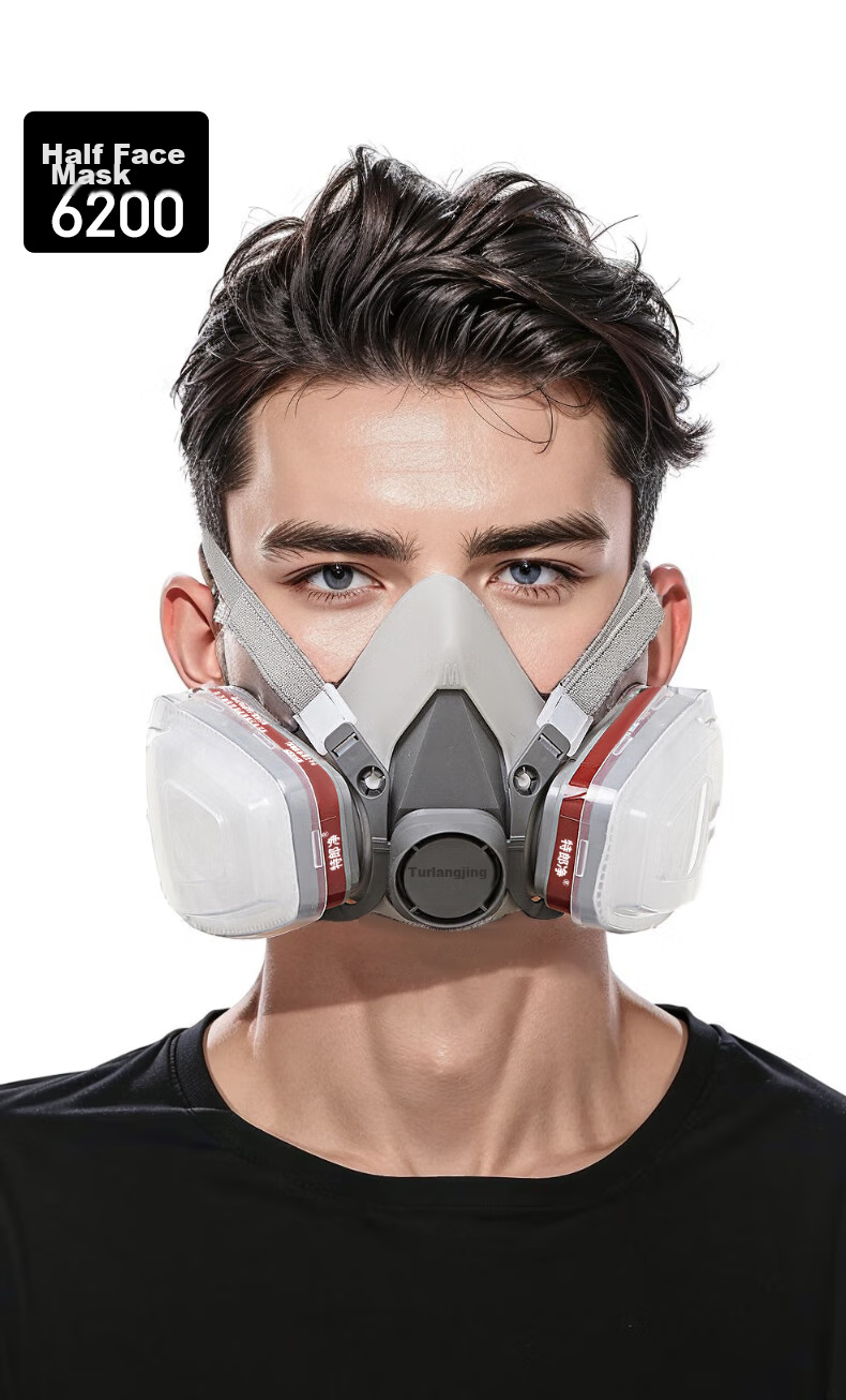 Telangjing Gas Mask Respirator for Protection Against Organic Gases, Chemicals, Grinding, Cement, Painting, Woodworking, And Pesticide Use 18
