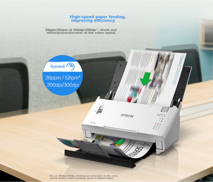 Epson DS-410 A4 Sheet-Fed Scanner with Automatic Continuous Scanning, High-Speed Office Use, Duplex Color Scanning 2
