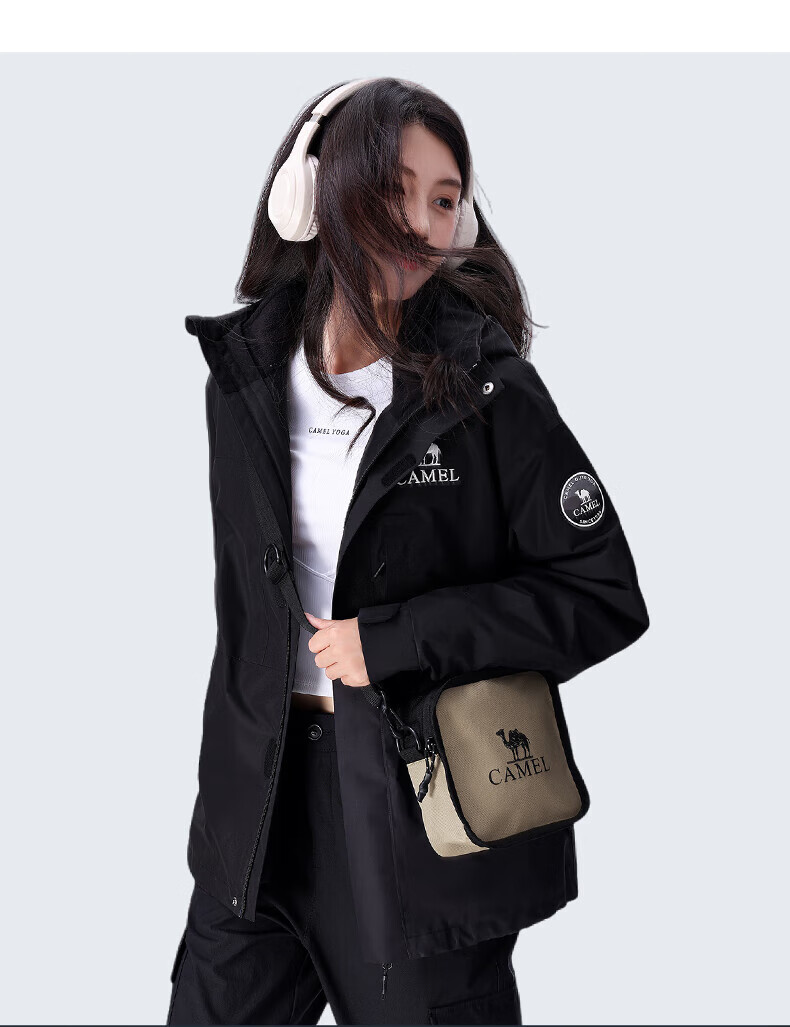 Camel [Wang Junkai Edition] Outdoor 3-in-1 Waterproof Mountaineering Jacket Unisex New Arrival 19