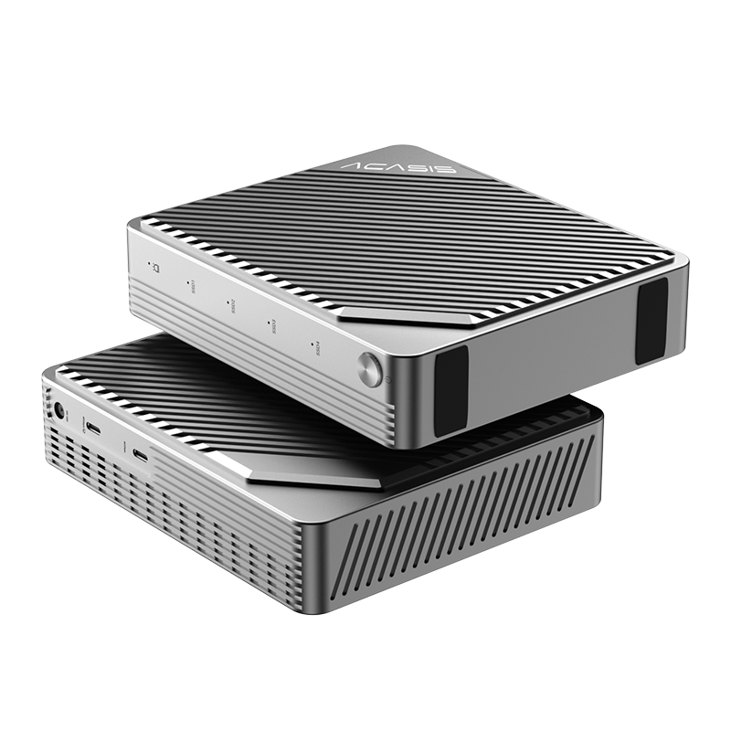 Acasis USB4.0 Four-Bay Hard Drive Enclosure, RAID Disk Array, M.2 Hard Drive Cabinet, Multi-Bay M2 Hard Drive Cage, Laptop 40Gbps Array Case EC3901