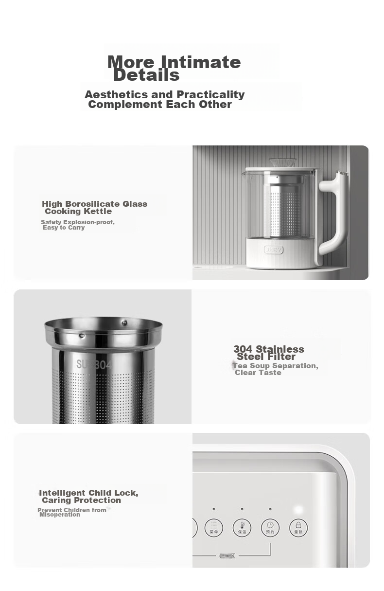 JMEY Instant Hot Water Dispenser, High-End Smart Tea Bar Machine for Home Use, Direct Drinking Machine, Bottom-Loading Water Tank, Electric Kettle, All-In Machine for Living Room And Office, C5PLUS 23