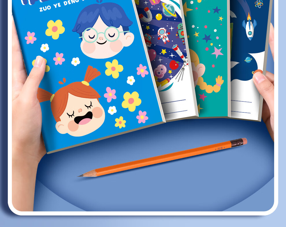 Zuolanzhe [Back to School Essential] 4-Pack Homework Record Books for Primary School Students, Grades 1-3 Classroom Registration Thick Soft Copybooks for Recording Assignments And Mistakes 2