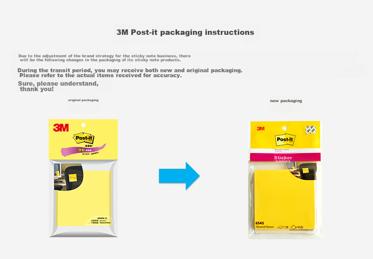 3M Sticky Notes, Large Rectangular Size, Memo Pads/Note Pads/Notepads/Notebooks, Office Supplies, School Supplies, Stationery, Classic Series 657 (Yellow) 1