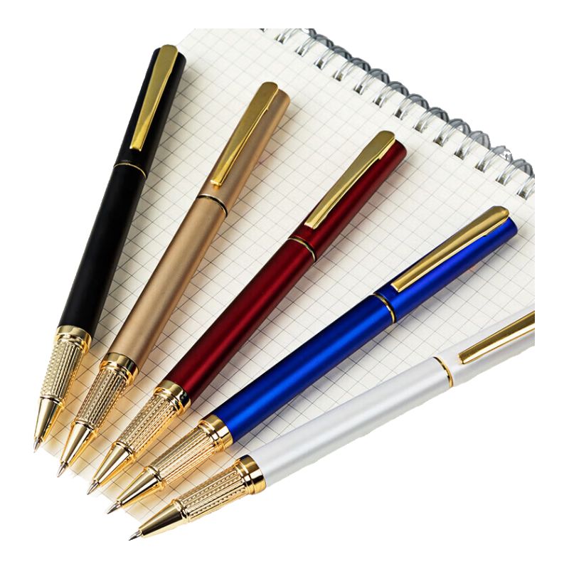 Longe [5-Pack] Business Gel Pens, 0.5mm Bullet Tip, Black Ink, Office Pens with Customizable Logo