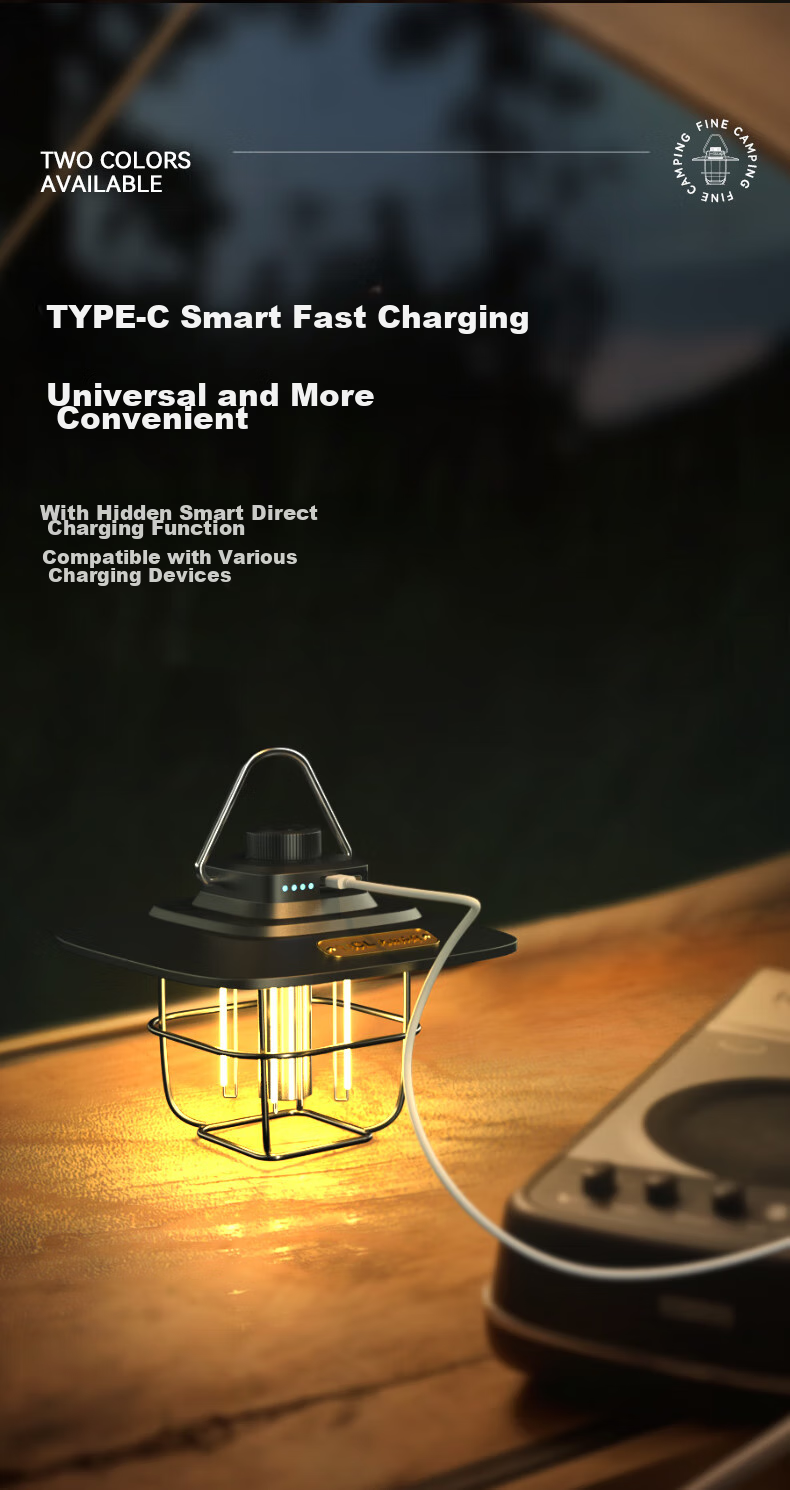 TCL Outdoor Camping Light, Retro Atmosphere Lamp, Long-Lasting Battery Life, Tent Lighting, LED Hanging And Handheld Lamp 7