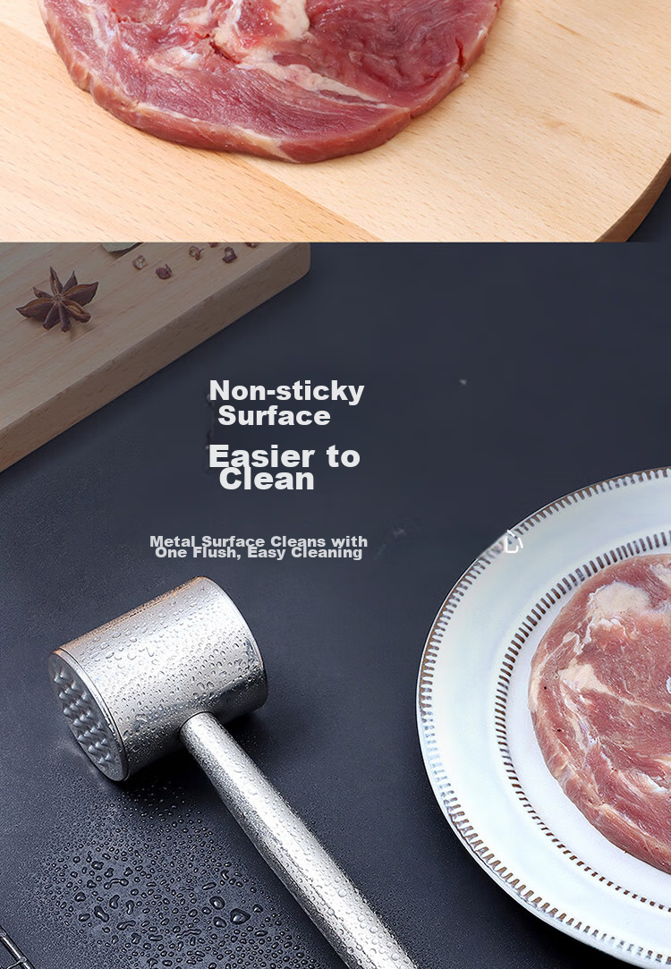 BJ 304 Stainless Steel Meat Tenderizer, Steak Mallet, Meat Chopper, Home Use Meat Tenderizer, Meat Tenderizing Tool 10