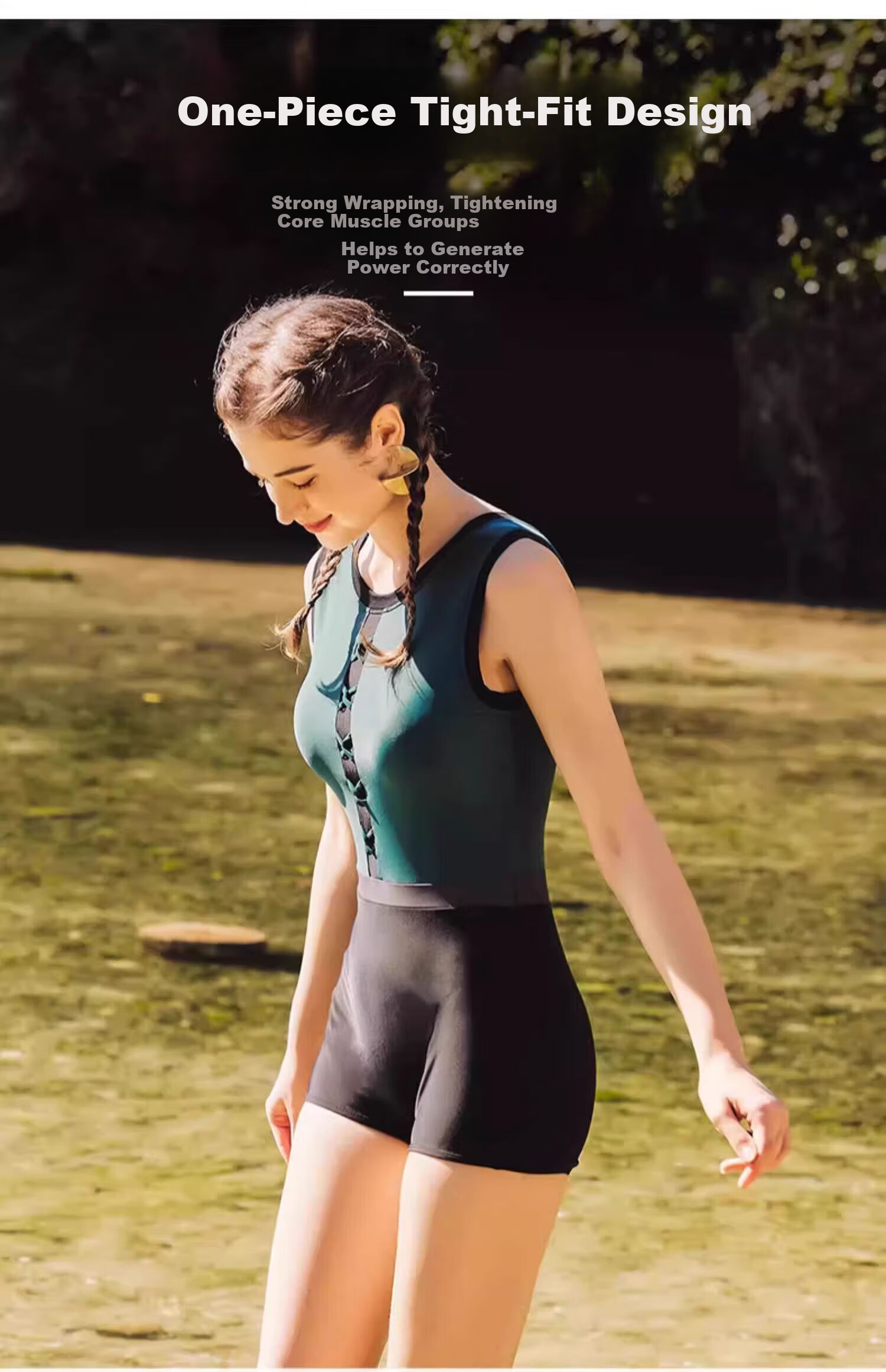 HEATWAVE Women's Swimsuit, Summer 2025 New Style, Sexy Black Hollow Shoulder Strap Design, Black Hollow Shoulder Strap Style, 4XL 31