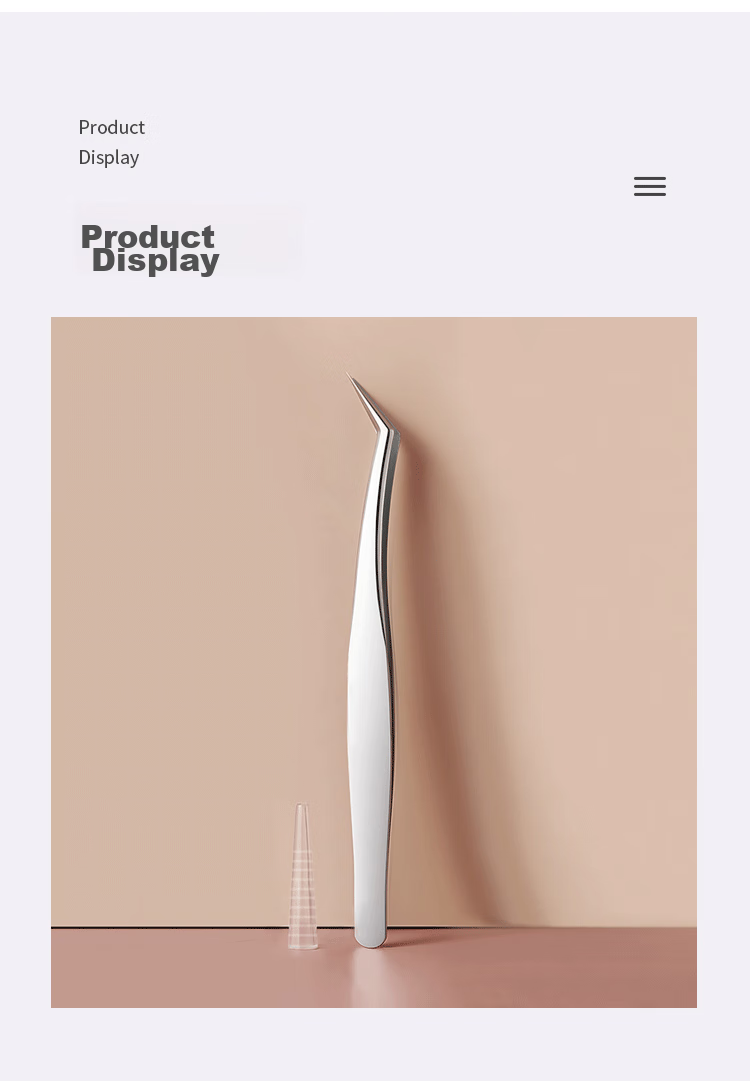 UPLUS Single Cluster False Eyelash Tweezers Golden Feather Clip, Flowering Planting Grafting Eyelash Tool 10