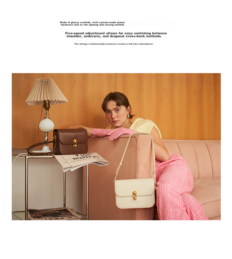 La Festin [Cheng Xiao's Choice] Women's Handbag, Planet Bag, Shoulder Crossbody Underarm Small Square Bag, Birthday Gift for Wome 9