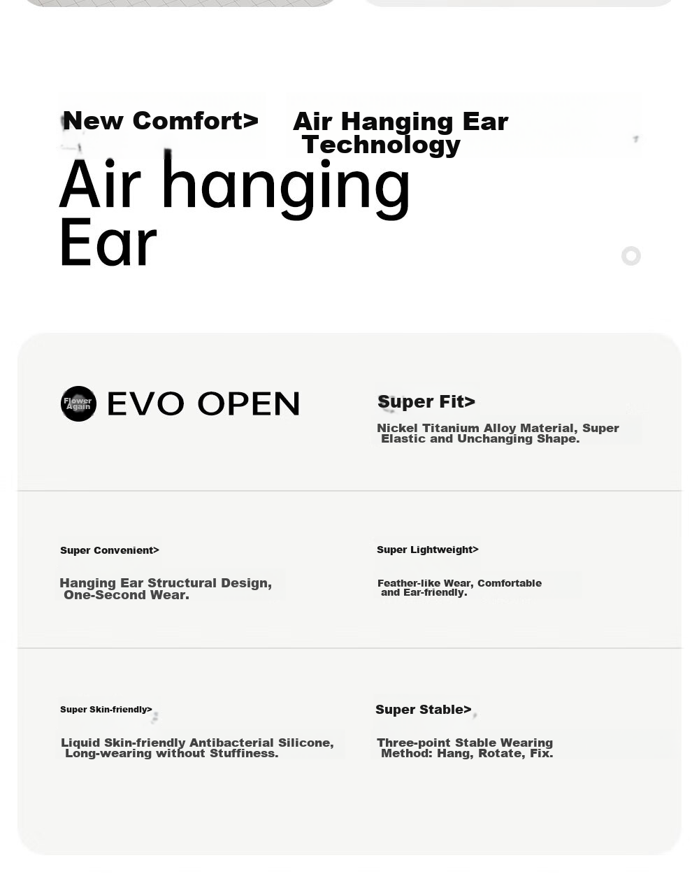 EDIFIER Evo Open Bluetooth Headphones, Open-Style Sports Earphones, Long Battery Life, Comfortable And Secure Fit, Spatial Audio, Call Noise Reduction, Mother-Of White, Graduation Gift 5