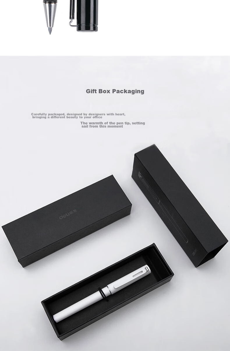 Deli Discoverer Ballpoint Pen, Conference Signing Pen, Neutral Ink, Elegant Black, for College Entrance Exams 8