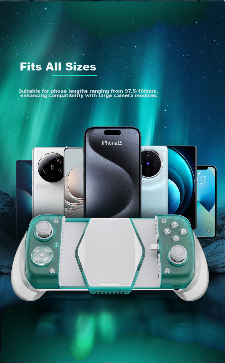 GAMESIR X3 Pro Aurora Cooling Gaming Controller Type-C for Apple IPhone 15, Android Switch, Mobile Games, Racing, Genshin Impact 17