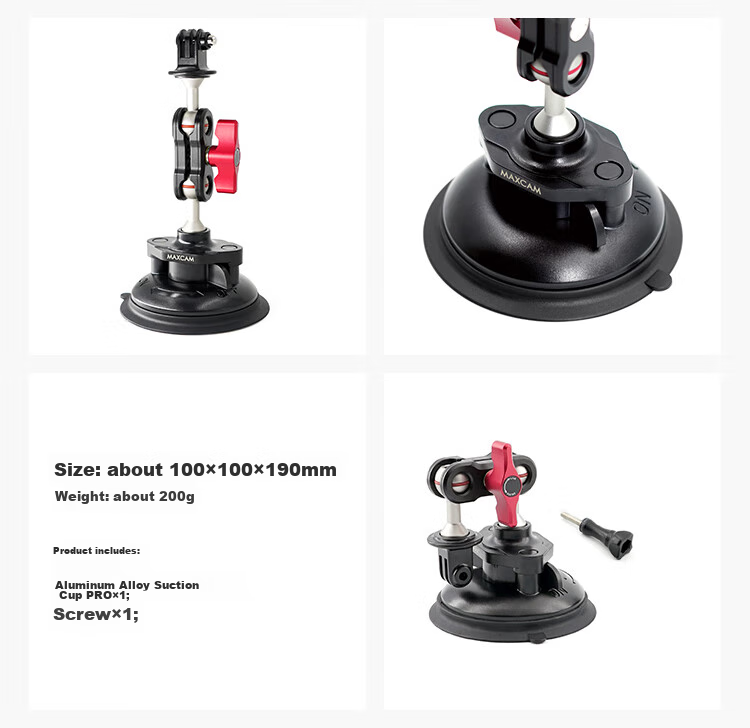 MAXCAM Suitable for DJI Osmo Action 6/5/4/3 Pro Action Camera, Car Nano Adhesive Suction Cup Glass Fixing Car Mount Accessory 22