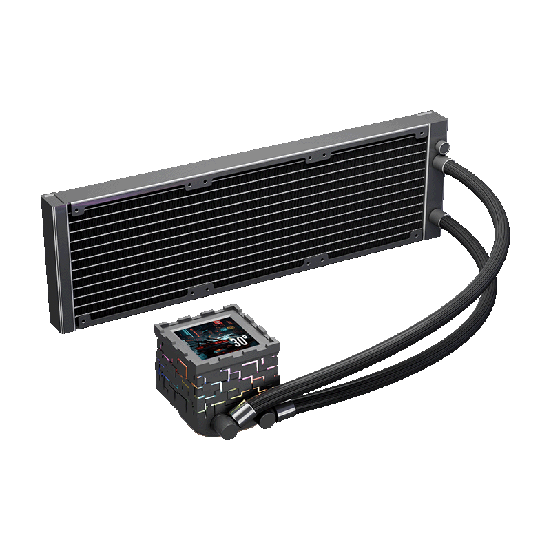Great Wall Xiongguan X360 Integrated Screen And Water Cooling Radiator (2.8-Inch High-Definition IPS Large Screen, DIY Theme, Fenghuo Taizao Design, Compatible with 1851/AM5/14900k)
