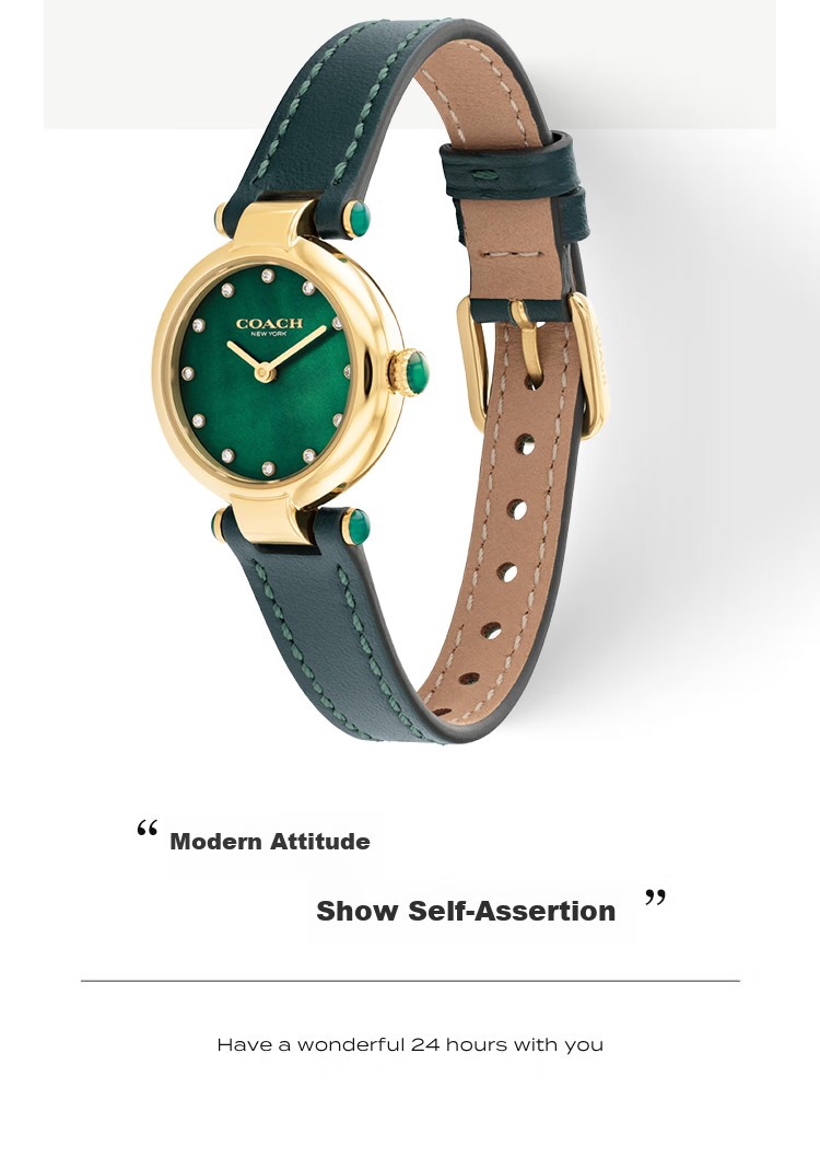 COACH CARY Series Women's Watch with Leather Strap And Quartz Movement 14503951, Recommended by Kong Xue'er, Mid-Autumn Festival Gift/for Gifting 3