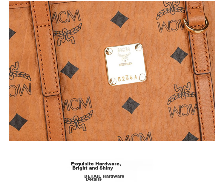MCM TONI Mini Tote Bag, Basket Bag, Crossbody Bag, Cognac Color Gift 8