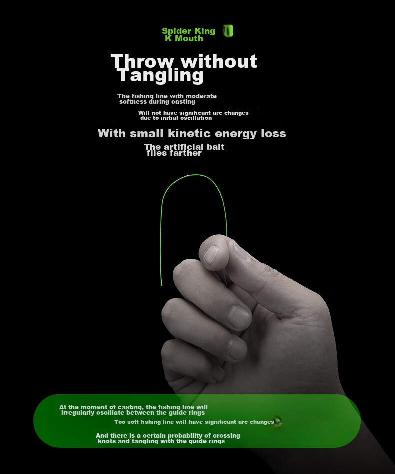 Guowangluya PE Fishing Line, 8-Strand Long-Casting Micro-Lip Bait Special Grass Green Fishing Line, Size 0.8, 150 Meters 8