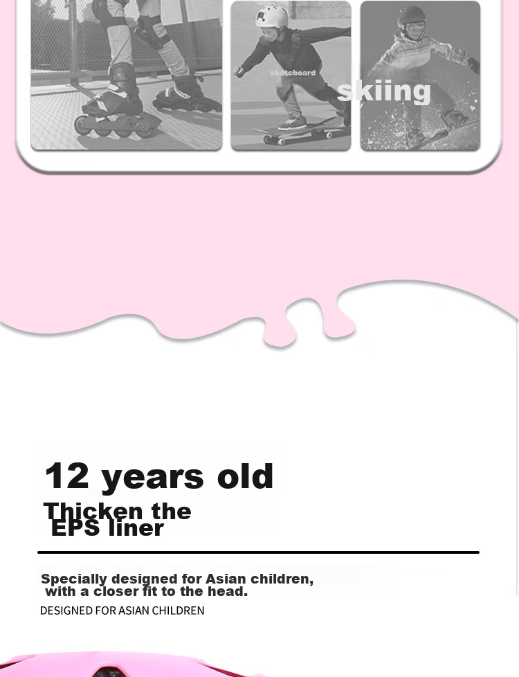 Tongbu Kids Roller Skating Protective Gear Set Skateboard Balance Bike Riding Outdoor Sports Helmet and Pads 7-Piece Set Pink 4