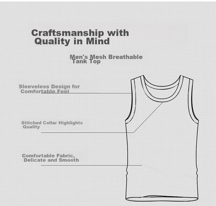 LangSha Sleeveless Tank Top for Men, Ice Silk Undershirt, Thin Mesh Quick-Dry Sports Fitness Vest, 3-Pack 10
