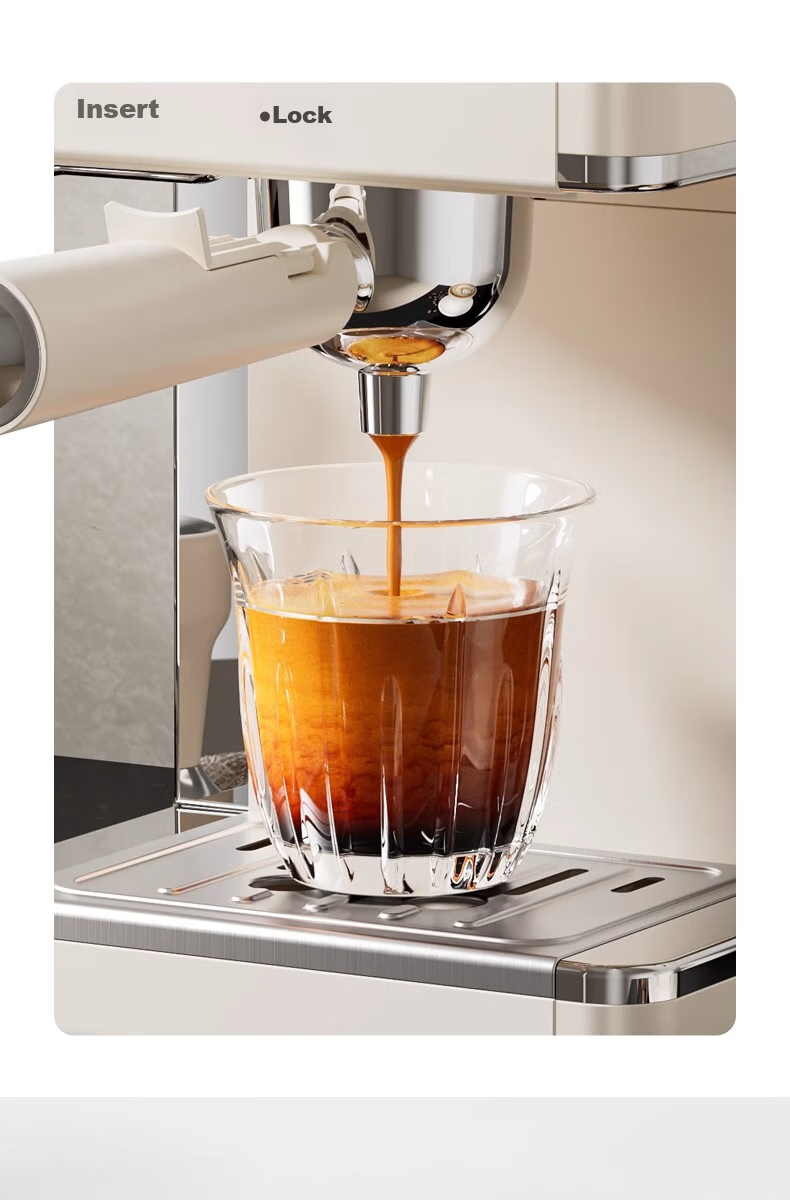 Saipuda EA39 Home Semi-Automatic Coffee Machine Small Italian Style Milk Frother American Office Dormitory All-in-One Grinder Black JD Self-Operated 6