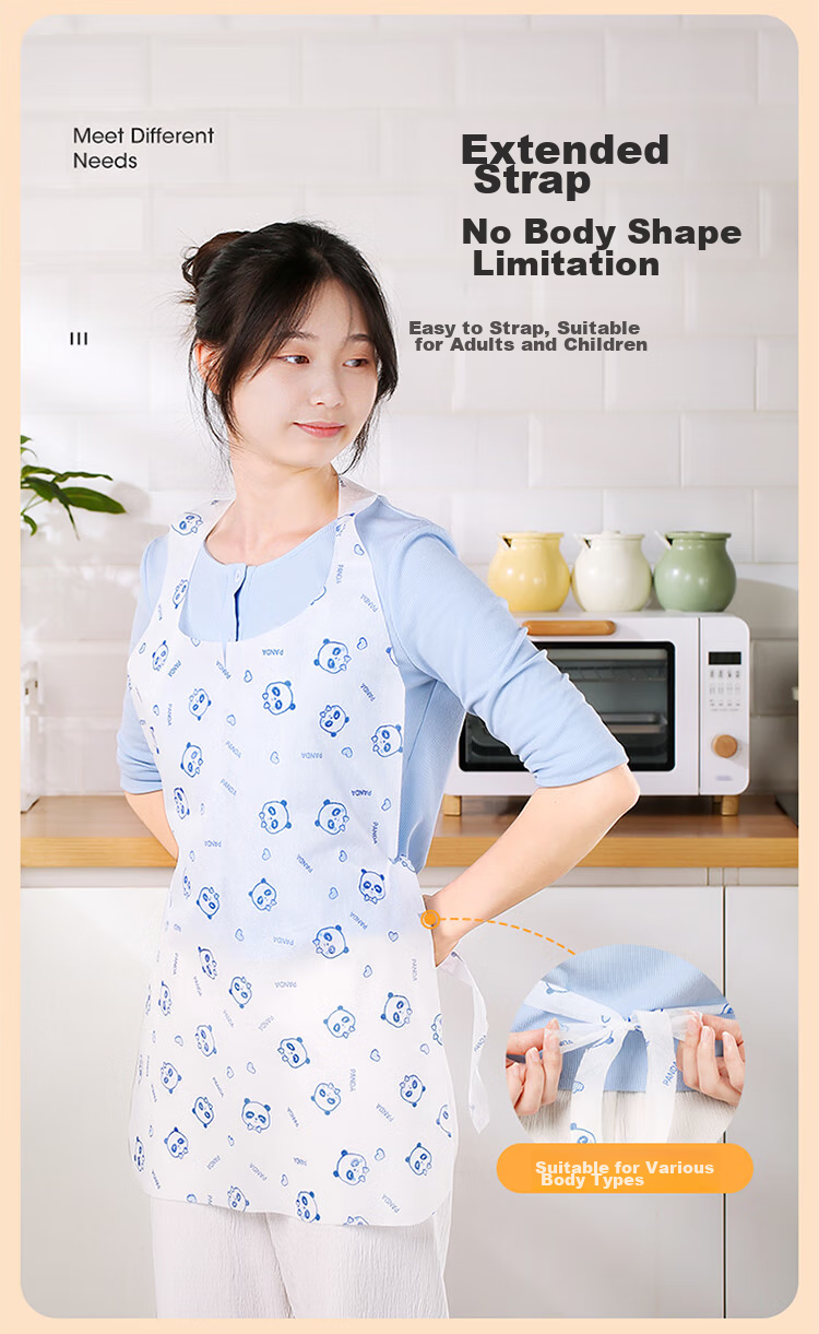 MARYYA Disposable Apron, 10 Pieces, for Hot Pot Restaurants, Adults And Children, Waterproof And Oil-Proof Bib Waist Apro 6