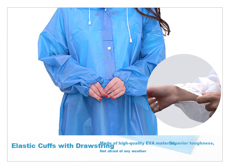 Adandyish Transparent White Protective Raincoat, Outdoor Travel Adult Rainwear, Long Thick Semi-Transparent Non-Disposable Raincoat 4