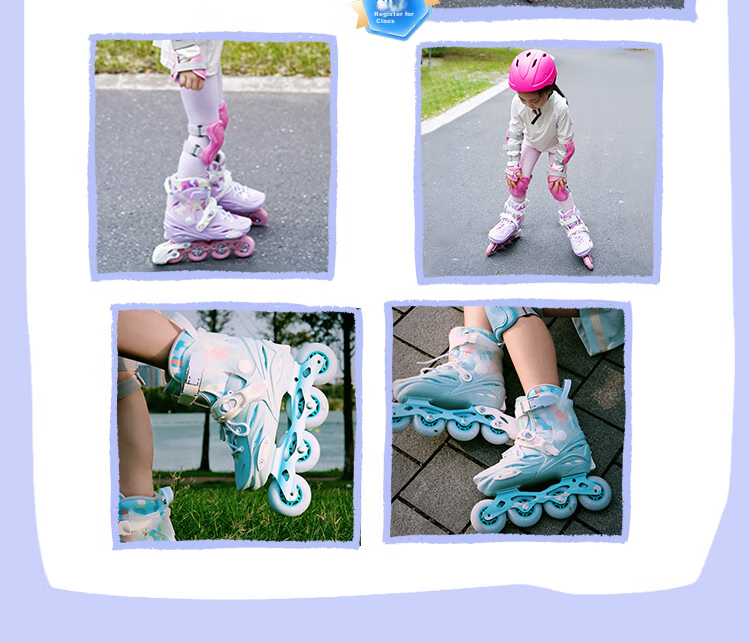 COUGAR Roller Skates for Children, Adjustable Boys And Girls Set, Inline Skates Professional Flat Roller Skates MZS321 Dream 2