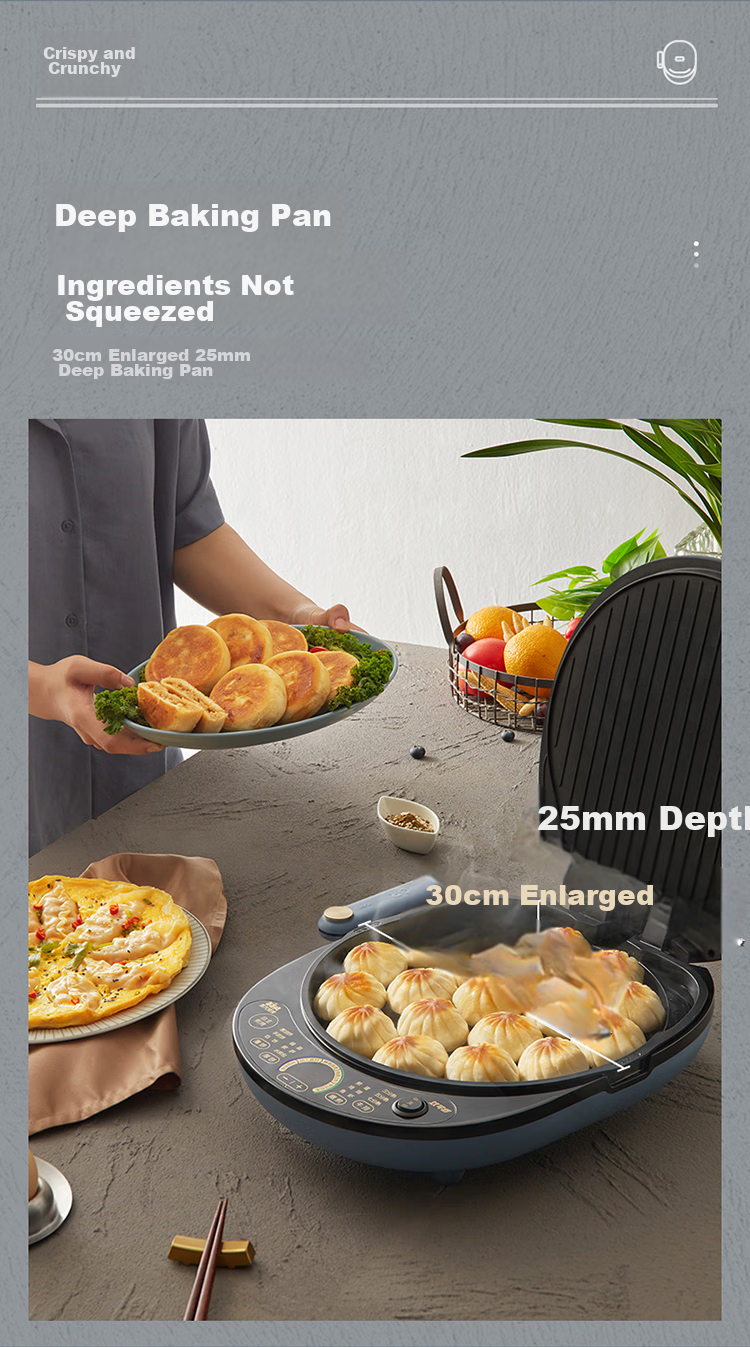 SUPOR Electric Griddle, Removable Upper And Lower Plates for Cleaning, Household Double-Sided Heating Sandwich Maker, Breakfast Machine, Multifunctional Steam Frying And Baking Machine, Electric Pancake Maker, Touch Control Smart JD30RQ859 11