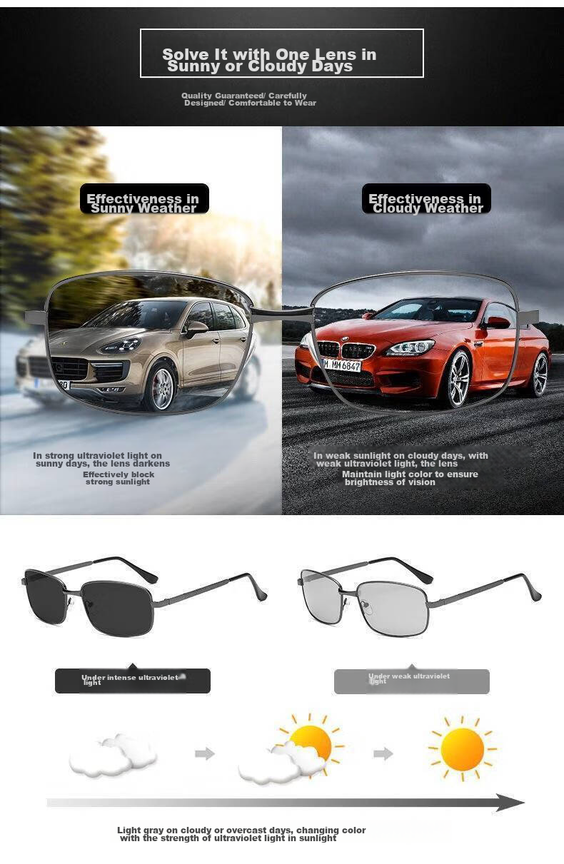Boshide Driving Glasses, Sunglasses, Day And Night Photochromic Polarized Sunglasses, Color-Changing Day And Night Use 6