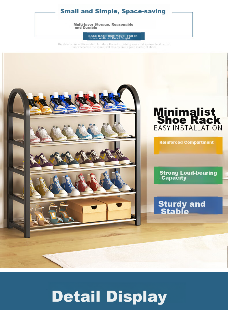 WOJIA Simple Multi-Tier Shoe Rack for Entryway, Home Storage Shelf, Indoor Shoe Organizer, Dormitory Shoe Rack And Storage Shelf 3