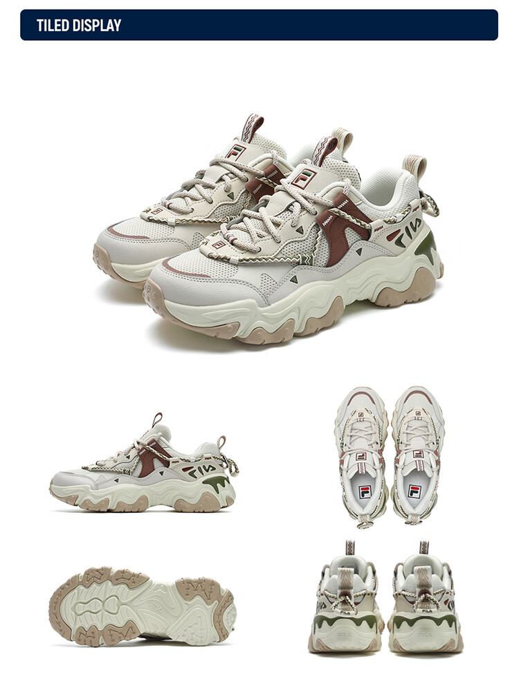 FILA Official Women's Dad Sneakers Sports Shoes Cat Claw Shoes 5th Generation Retro Casual Shoes 29