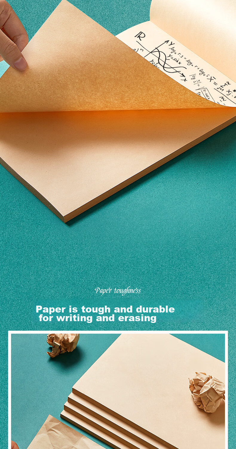 Wengu Draft Paper, Manuscript Paper, Notebook, Math Homework Paper, Exam Calculation Paper, 16K/320 Sheets, Calculated Sectioned Book, Tear-Off Pages, Elementary And Middle School Student Stationery, Thickened Lined DP003 7