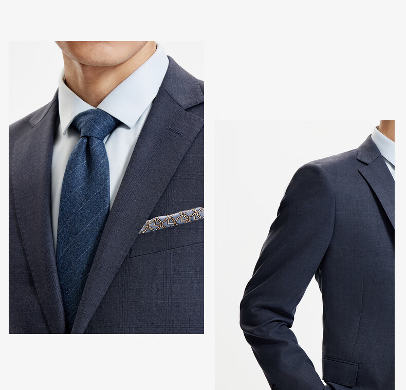Goldlion [71% Wool] Spring Men's Suit Classic Plaid Slim Fit Business Formal Suit 56A 3