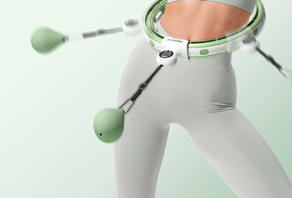 PROIRON Hula Hoop Weighted Waist Slimming Smart Counting Adult Detachable Low Noise Green 2