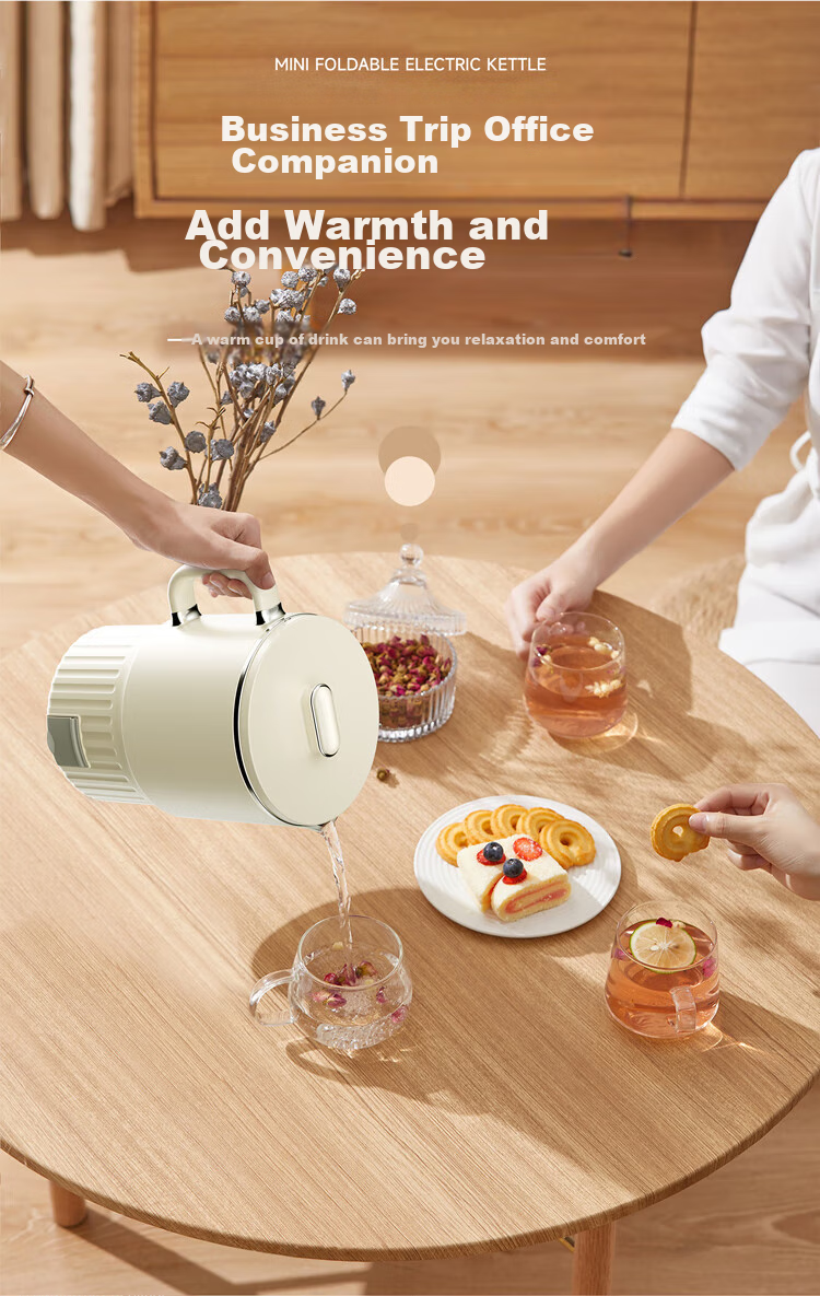 Ouruibo Traveler Mini Folding Electric Kettle, 0.8L, Lightweight And Portable, Ready to Use Or Store, ORB-1523 2