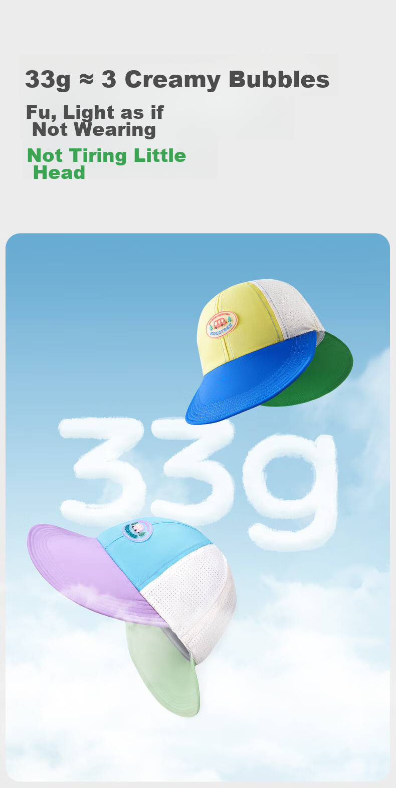 Kocotreekk Kids Convertible Double Brim Sun Hat Spring Summer Baby Baseball Cap Duckbill Cap 23