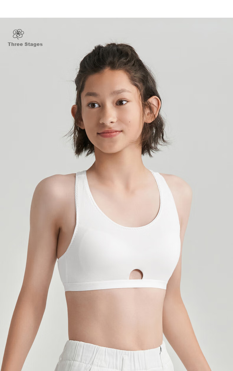 Aimer Junior Girls' Training Bra, First Second Third Stage Vest-Style Bra, Three Stages, Size 170 12