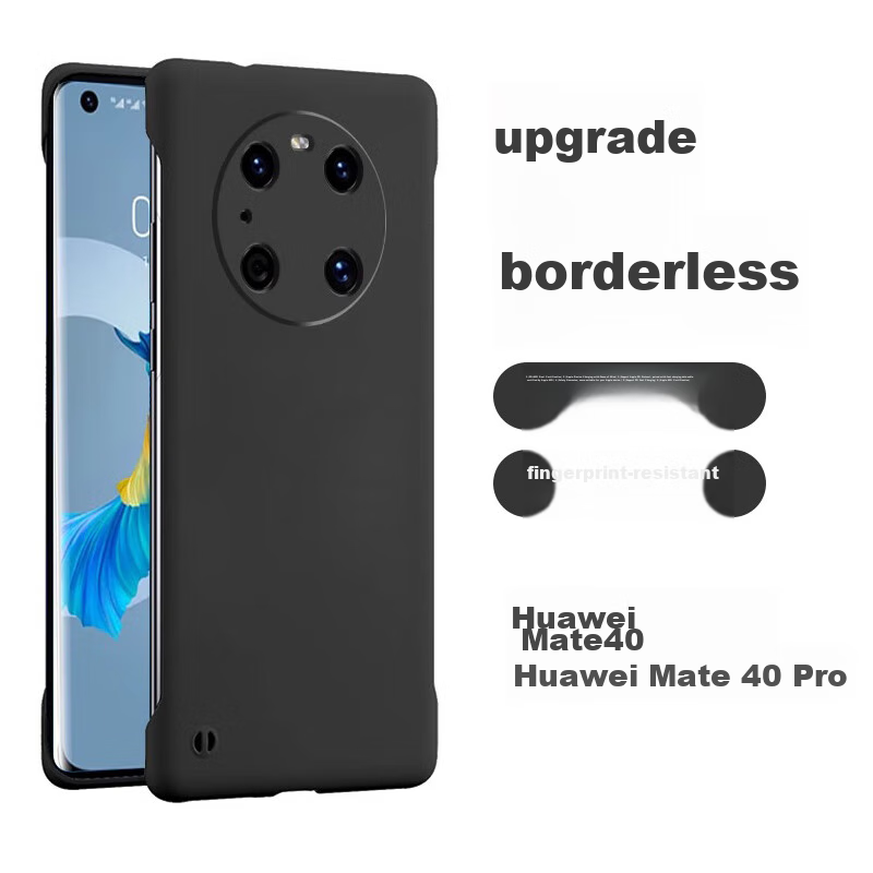 POZZO Ультратонкий матовый чехол для Huawei Mate40 Pro, безрамочная защитная накладка с амортизацией и теплоотводом для мужчин и женщин, простой дизайн [Ночное небо, черный]
