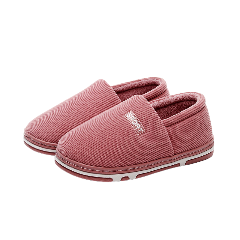 TZLDN Men's Cotton Shoes Autumn Winter Warm Couple Full Coverage Wool Slippers Men's Closed Heel Cotton Slippers Women's