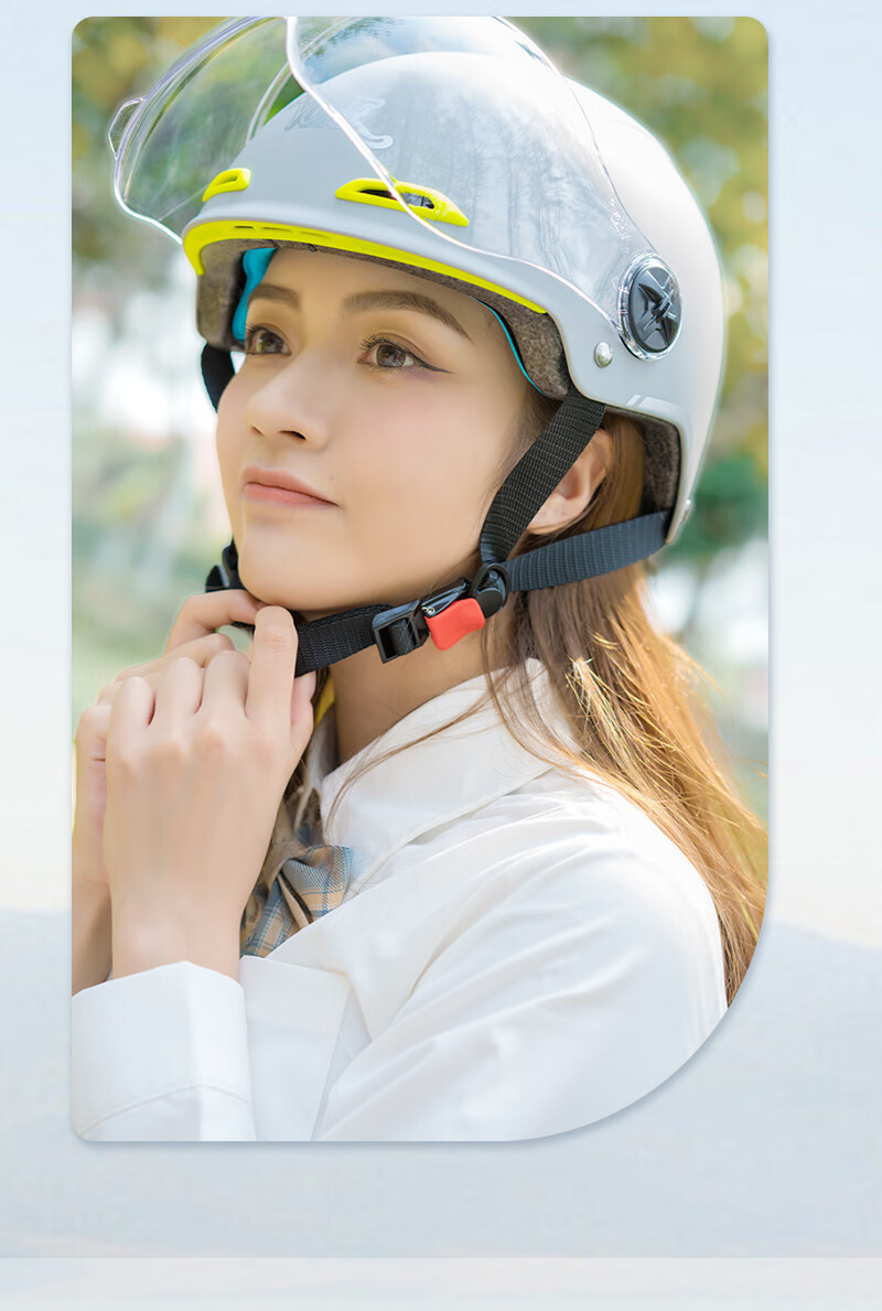 YOHE Eternal New National Standard Class A 3C Certified Electric Vehicle Helmet Women's Summer Four Seasons Electric Scooter Half Helmet Men's Lightweight Motorcycle Safety Helmet DK1 Energy Black One 14