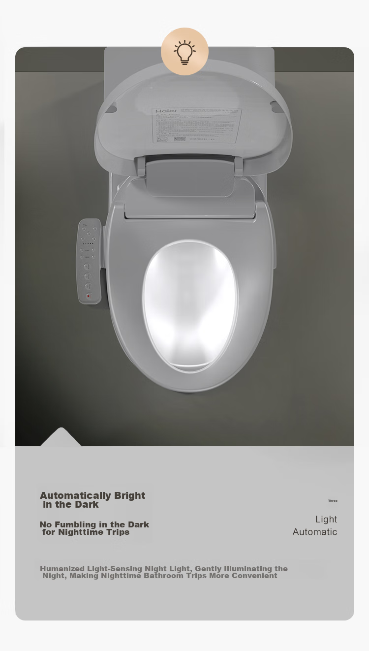 Haier Intelligent Toilet Seat, Instant Heating Warm Air Series, Electric Heated Toilet Ring, Fully Automatic Toilet Cover, V-168Plus2.0 9