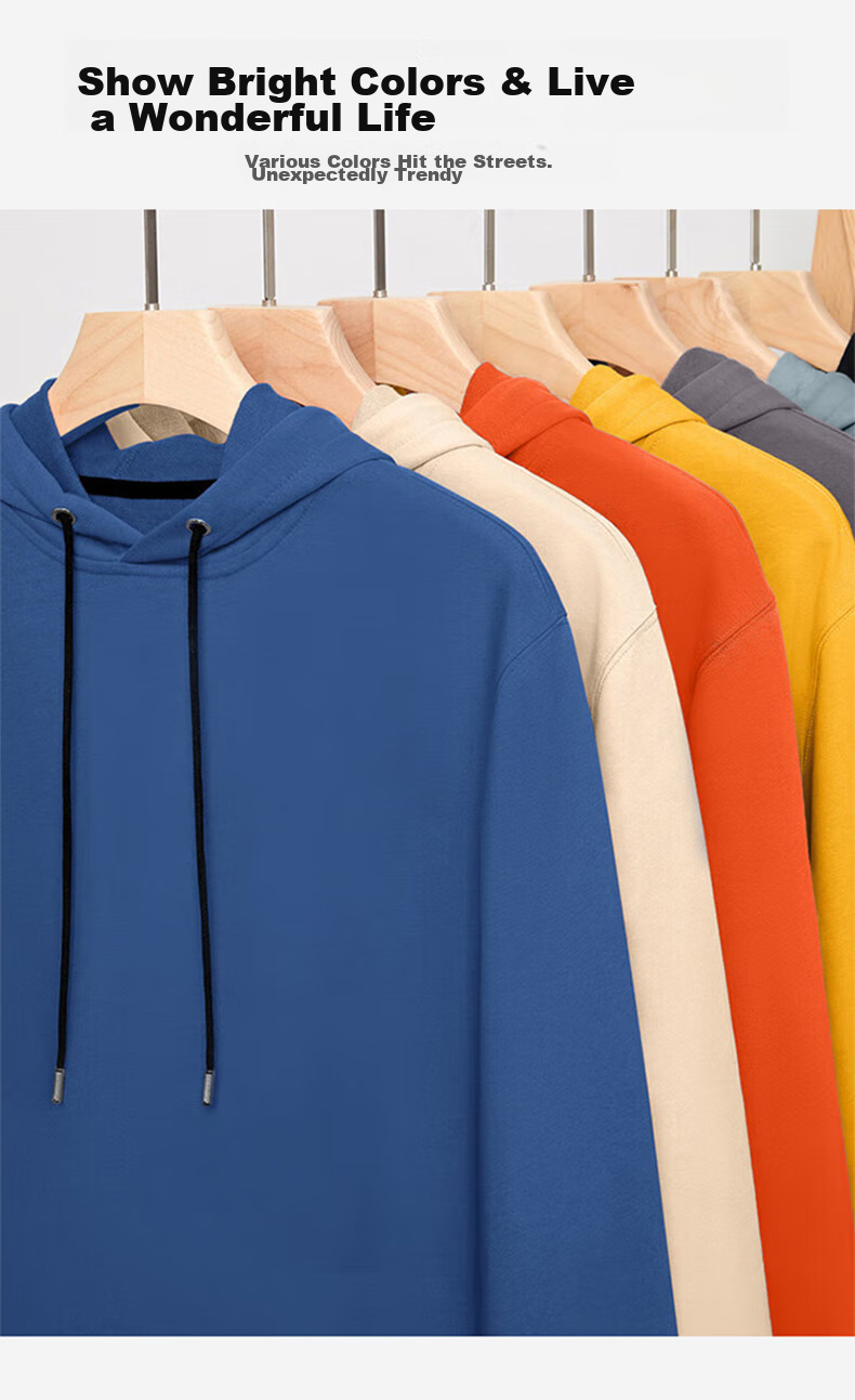 Mianzhi National Trend Brand Hoodie for Men, Fashionable Versatile Round Neck Loose Casual Base Layer, White, XL 5