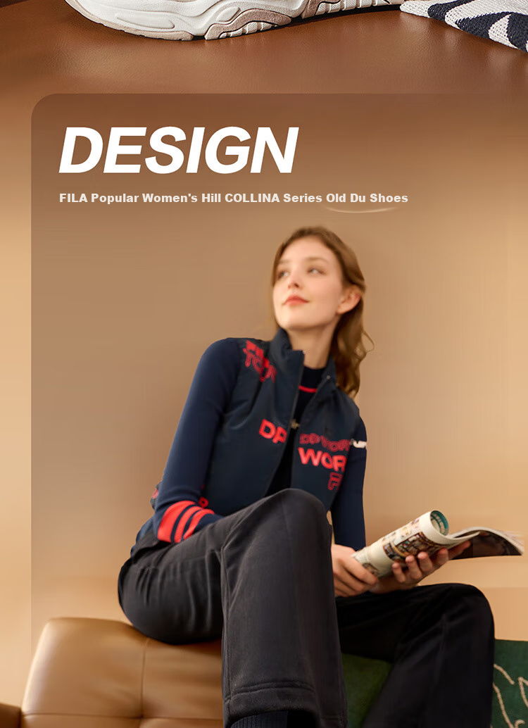 FILA Official COLLINA Women's Retro Outdoor Casual Dad Sneakers 3