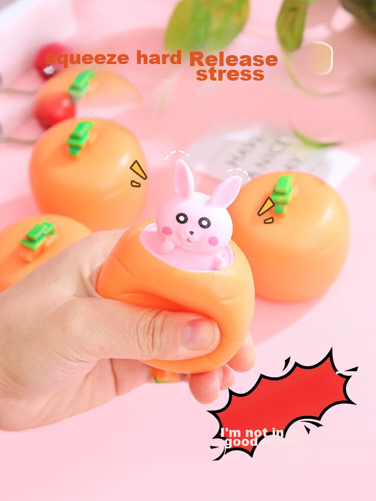 Huashimeng Squeeze Toy Rabbit, Stress Relief Ball, Creative Office And Children's Prank, Decompression Gadget 2