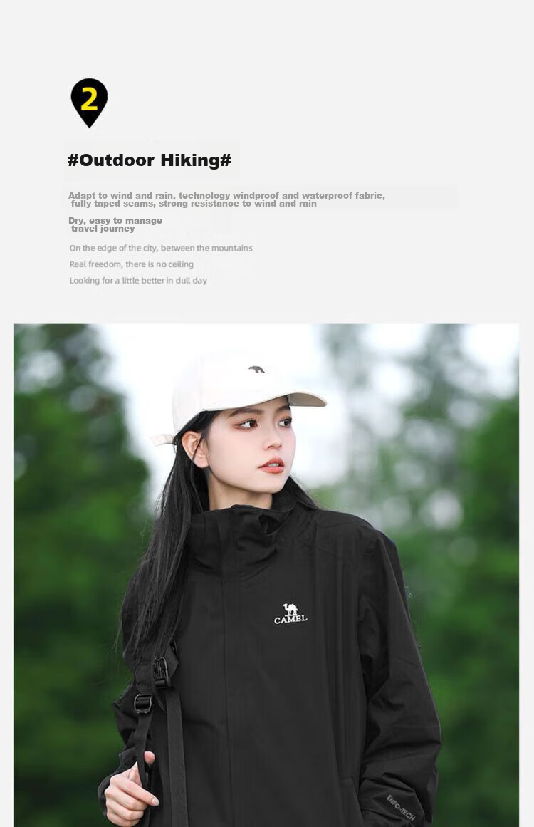 CAMEL Outdoor Softshell Jacket Unisex Windproof Waterproof Mountaineering Jacket Zeus 3538A5 4