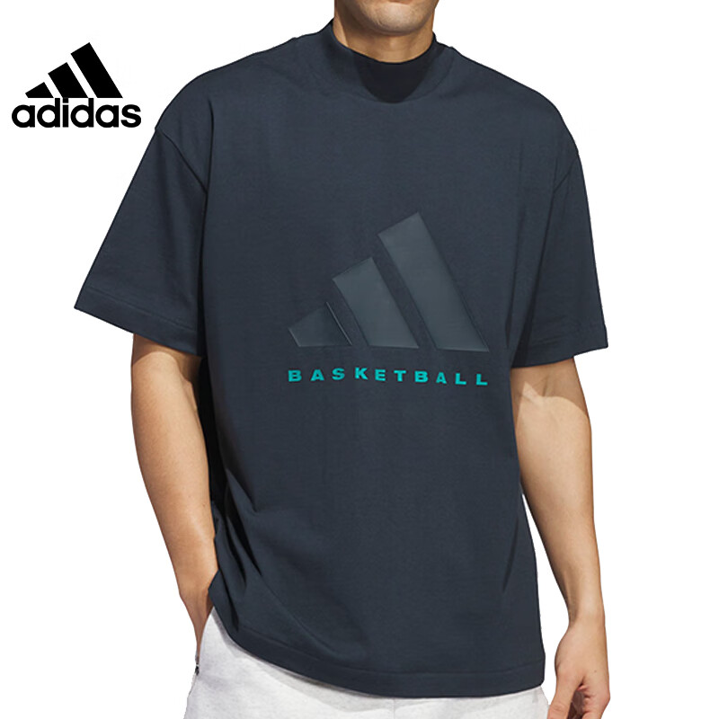 Adidas Unisex Couple Style Fashionable Chapter Comfortable Sports Casual Short-Sleeve T-Shirt XL 2