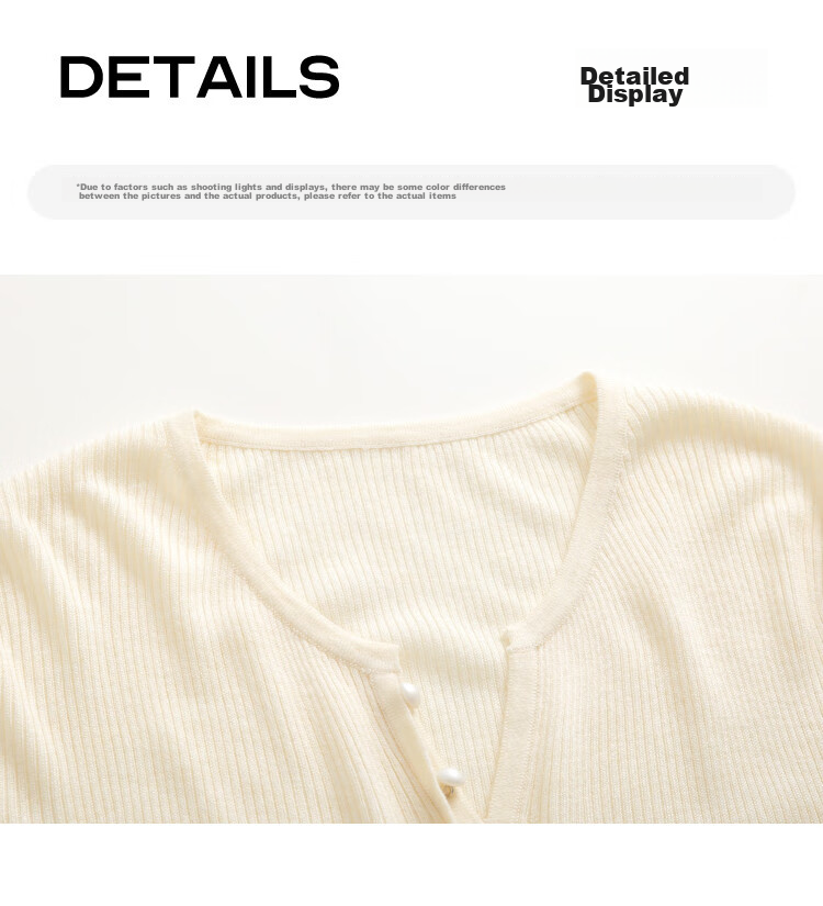 Dme [Elegant V-Neck Knit Sweater] Spring And Autumn Lightweight Mature Sister Layered Inner Wear Slimming Elegant Knit Sweater for Wome 22