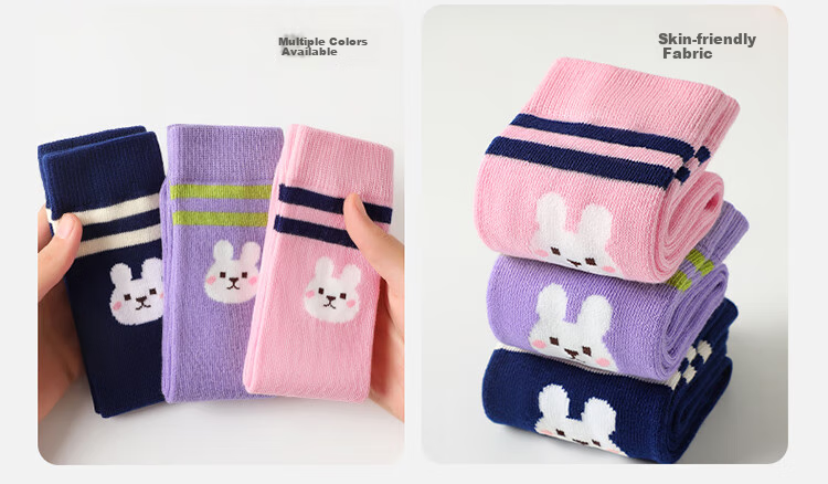 Bingxuemumian Children's Socks, Girls' Knee-High Socks, Spring Autumn Winter School Style Cotton Socks, Seamless Mid to Big Kids Versatile Calf Soccer Socks 14